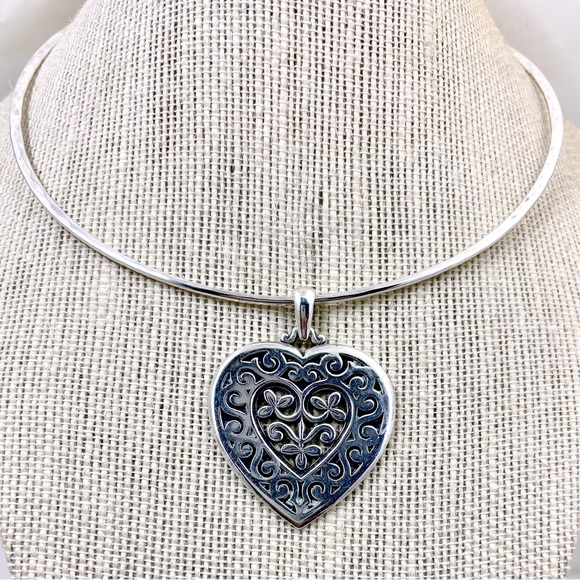 JAMES AVERY Retired Large Sterling Silver SCROLLED HEART...